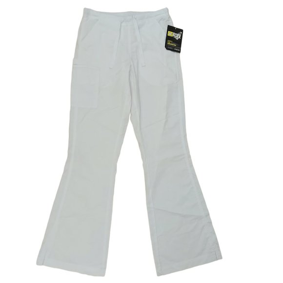 WoderWink Scrub Pants Flare Leg Elastic Waist Lightweight White Womens Size XS - Picture 1 of 10